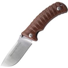 Fox Knives FX-130 DW PRO-HUNTER vreckový lovecký nôž 9,5 cm, drevo Palisander, kožené puzdro