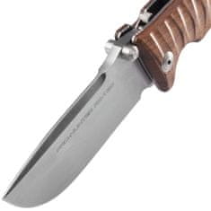 Fox Knives FX-130 DW PRO-HUNTER vreckový lovecký nôž 9,5 cm, drevo Palisander, kožené puzdro