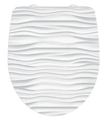Schütte WC sedátko WHITE WAVE | Duroplast HG, Soft Close s automatickým klesáním a rychloupínáním ve vysokém lesku