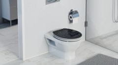Schütte WC sedátko BLACK STONE | MDF HG, Soft Close s automatickým klesáním ve vysokém lesku