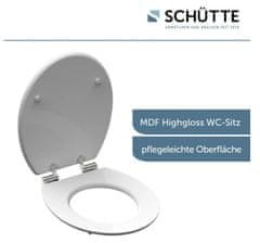 Schütte WC sedátko BLACK STONE | MDF HG, Soft Close s automatickým klesáním ve vysokém lesku