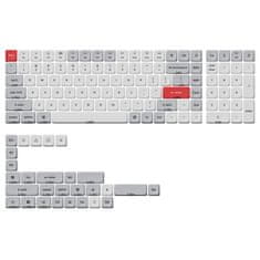 Keychron Low Profile Dye-Sub PBT LSA Keycaps pre nízkoprofilové klávesnice - Light Gray and White Full Set
