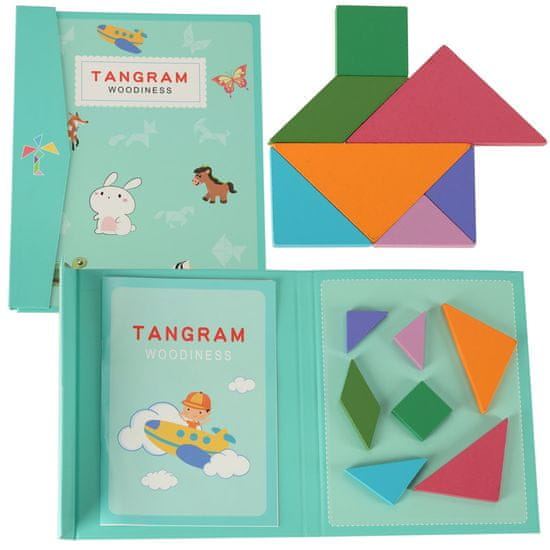 Aga Detské magnetické 3D puzzle - Tangram bloky