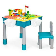 EcoToys Hrací stôl, stolička, kocky pre deti