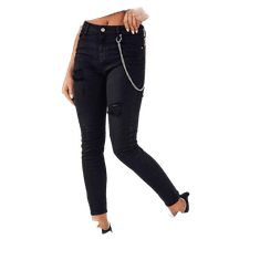 Dstreet Dámske džínsové nohavice ALEX čierne uy1881 M