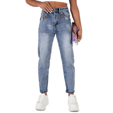 Dstreet Dámske džínsové nohavice MOM modré uy1882 XL