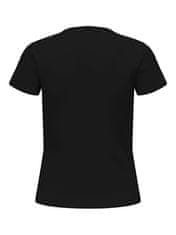 Jacqueline de Yong Dámske tričko JDYSOLAR Regular Fit 15314449 Black (Veľkosť XL)