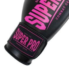 SUPER PRO Boxerské rukavice SUPER PRO Combat Gear Champ - čierno/růžové
