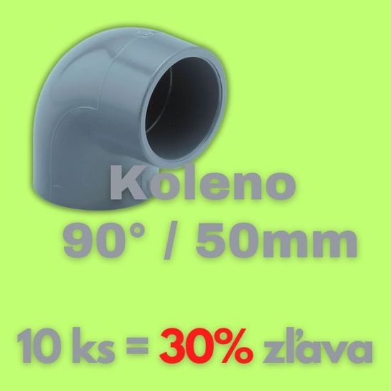 Hidroten Bazénové koleno 90st/50mm, bazénová tvarovka na lepenie 10 ks