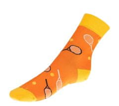 Ponožky Tenis - 35-38 - oranžová, žltá, biela
