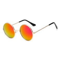 Sunmania Oranžové zrkadlové okuliare Lenonky