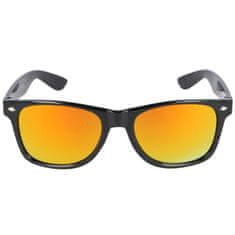 Sunmania Oranžové zrkadlové okuliare Wayfarer