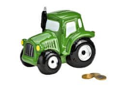 G. Wurm Keramická pokladnička zelený Traktor