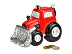 G. Wurm Keramická pokladnička Traktor s lopatou
