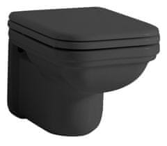 KERASAN , WALDORF závesná WC misa, 37x55cm, čierna matná, 411531