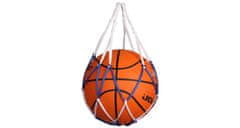 Merco Multipack 6 ks Single Ball Bag sieť na loptu modro-biela