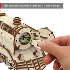 Wooden city 3D puzzle Drevený expres s koľajnicami 400 dielikov
