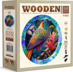 Wooden city Drevené puzzle Pestrofarebný vták 505 dielikov EKO