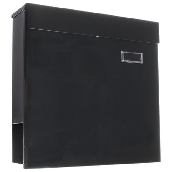 Rottner Kensington poštová schránka čierna | Cylindrický zámok | 37 x 37 x 10.5 cm