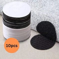 HOME & MARKER® Viacúčelová samolepiaca protišmyková podložka pod koberec na suchý zips (10 x podložka – 5x biela a 5x čierna) | STEADYRUG