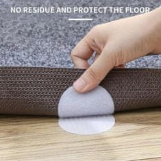 HOME & MARKER® Viacúčelová samolepiaca protišmyková podložka pod koberec na suchý zips (10 x podložka – 5x biela a 5x čierna) | STEADYRUG