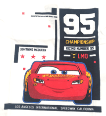 Eplusm Chlapčenské tričko McQueen z rozprávky Cars 116 / 5–6 rokov Biela