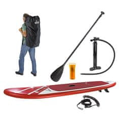 DEMA Stand-Up Paddleboard nafukovací s príslušenstvom do 90 kg, 305x71 cm, červený