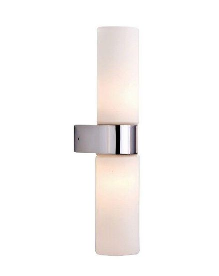 AZZARDO Kúpeľňové nástenné svietidlo AZzardo Gaia 2 AZ1603 G9 2x33W IP44 5,5 cm bielo-chrómové