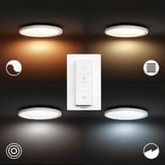 Philips Hue LED White Ambiance Stropný panel Philips Aurelle BT 32164/31/P6 24,5 W 2200lm 2200-6500K 230V, biely kruh 39,5 cm s diaľkovým ovládačom a Bluetooth