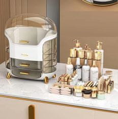 Korbi Skrinka organizér na kozmetiku so zásuvkami, typ F18, biela