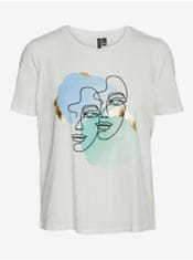 Krémové dámske tričko Vero Moda Facey XS