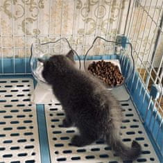 Petallure Vyvýšené misky pre mačky, Antirefluxná miska pre domáce zvieratá, 15° naklonená vyvýšená miska pre mačky, Miska pre mačky a šteňatá - znižuje zvracanie, protišmyková