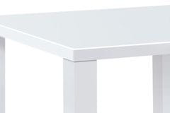 Autronic Moderný jedálenský stôl Jídelní stůl 80x80x76 cm, vysoký lesk bílý (AT-3005 WT) (2xKarton)