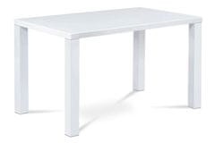 Autronic Moderný jedálenský stôl Jídelní stůl 120x80x76 cm, vysoký lesk bílý (AT-3006 WT) (2xKarton)