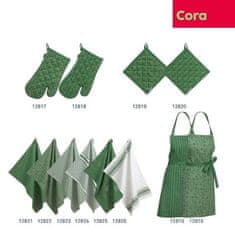 Kela Zástěra KL-12815 Cora 100% bavlna světle zelené/zelené pruhy 80,0x67,0cm