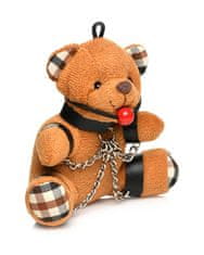 Master Series Gagged Teddy Bear Keychain, kľúčenka medvedík masochista