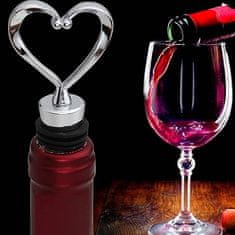 HOME & MARKER® Zinková zátka na vínovú fľašu s romantickým motívom srdca (1x zátka) | CORKLOCK
