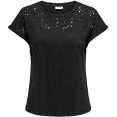 Jacqueline de Yong Dámske tričko JDYVIVA Regular Fit 15318216 Black (Veľkosť XL)