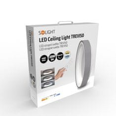 Solight Solight LED stropné svetlo guľaté Treviso, 48W, 2880lm, stmievateľné, diaľkové ovládanie, šedá WO768-G