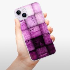 iSaprio Silikónové puzdro - Purple Squares pre iPhone 14 Plus