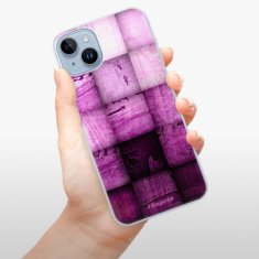 iSaprio Silikónové puzdro - Purple Squares pre iPhone 14 Plus