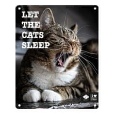 EBI D&D I LOVE HAPPY CATS kovová tabuľa: ,,Let the cats sleep\" 20x25cm