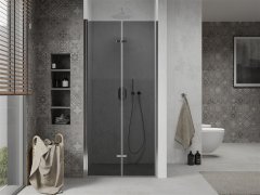 Mexen Lima, skladacie sprchové dvere do otvoru 70 x 190 cm, 6mm šedé sklo, chrómový profil, 856-070-000-01-40