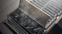 Prenosný gril na uhlie s udiarňou