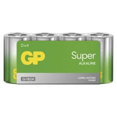 GP Alkalická batéria GP Super LR20 (D), 4 ks fólia