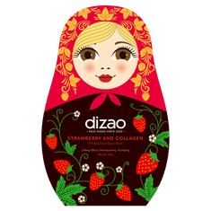 Čierna kolagénová textilná maska na tvár s jahodami 25 g