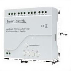 Sonoff Sonoff 4CH beznapäťový WiFi kontrolér eWeLink napájanie 7-32V, USB