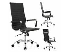 TopKing Kancelárska stolička otočná čierna