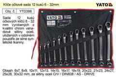 YATO Kľúče očkové sada 12 kusov 6-32mm CrV Yato