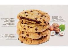 Falcone FALCONE Cookies - Sušienky s kúskami mliečnej čokolády plnené krémom z lieskovcov 200g 12 paczek
